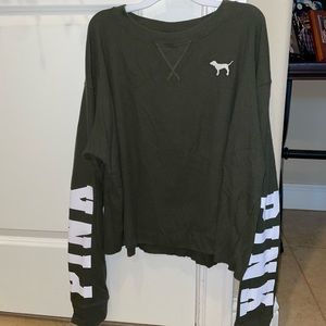 Victoria’s Secret PINK Olive Green Sweatshirt